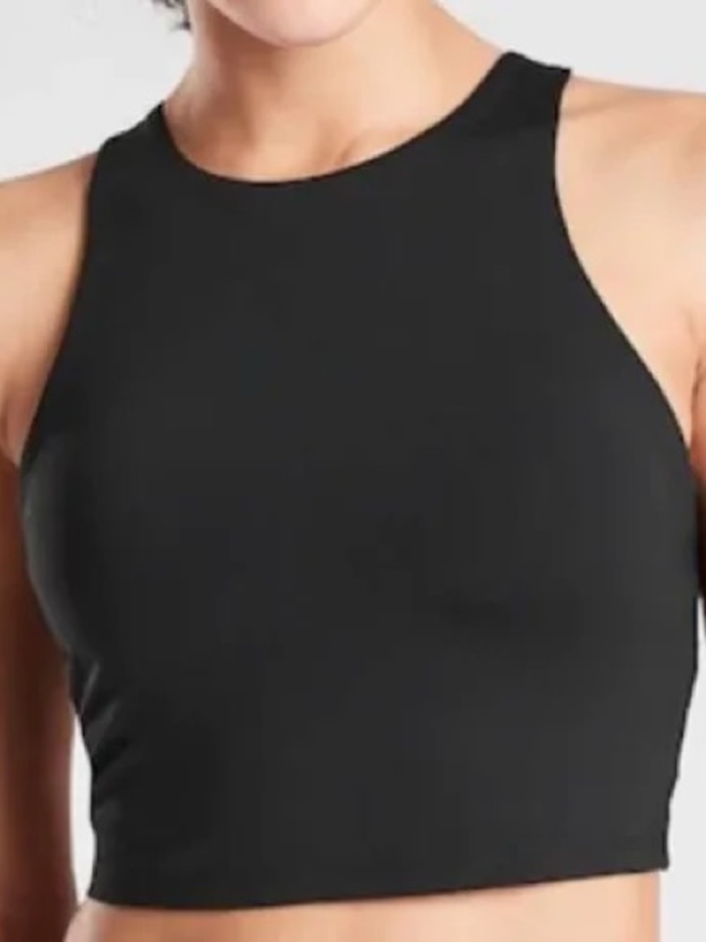 Athleta Black High-Neck Cropped Tank